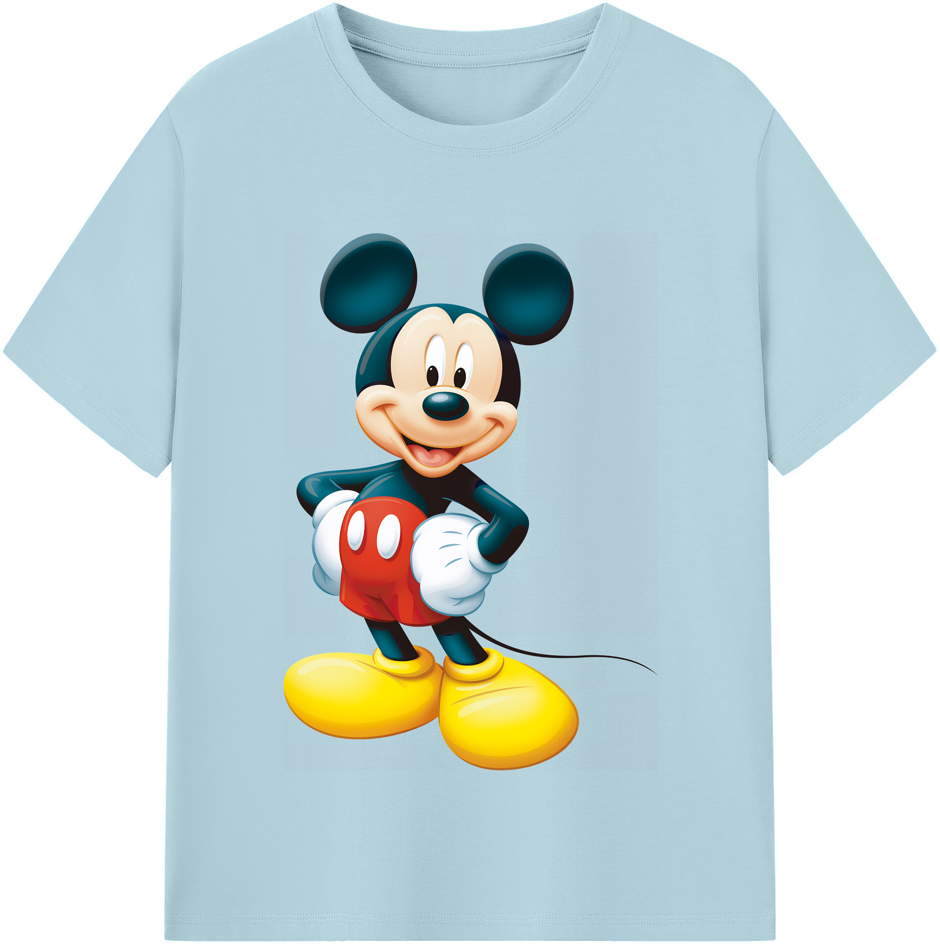 （画像用） ミッキーマウス Mickey Mouse 綿100％半袖Tシャツ（フロントプリント）
